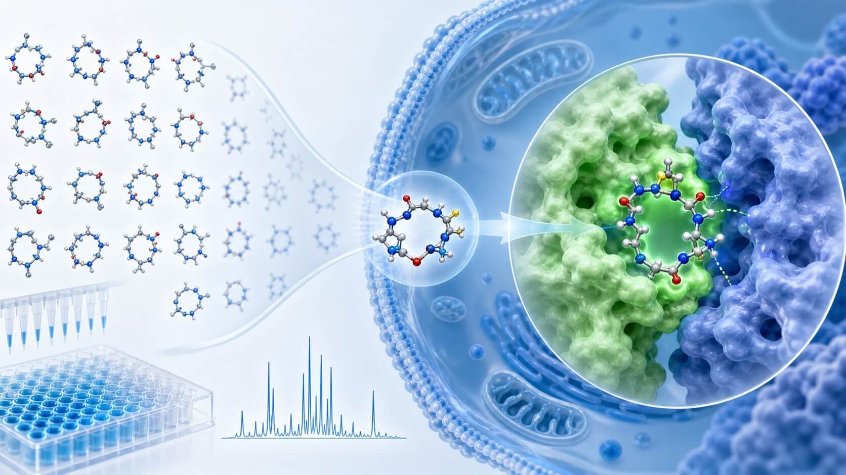De Novo Cyclic Peptide Screening Creates a Chemistry Path to Intracellular PPIs