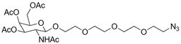 Peracetylated GalNAc PEG linker-Azide structure, MW 548.55
