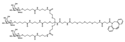Tris-GalNAc-β-Ala-PEG3-DBCO structure, MW 1977.2