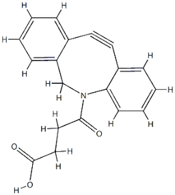 Dibenzocyclooctene carboxylic acid structure, CAS 1353016-70-2, MW 305.33