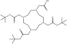DOTA-tri(t-butyl ester) structure, CAS 137076-54-1, MW 572.73