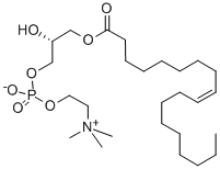 1-Oleoyl-sn-glycero-3-phosphocholine structure, CAS 19420-56-5, MW 521.67