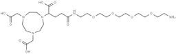 NH2-PEG4-NODA-GA structure, CAS 2306108-46-1, MW 593.67