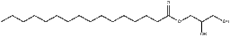 MONOPALMITIN structure, CAS 542-44-9, MW 330.5