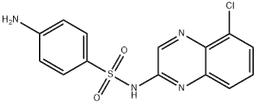 Chloroquinoxaline sulfonamide structure, CAS 97919-22-7, MW 334.78