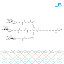 Tri-b-GalNAc-C12-alkyne structure, MW 1,664.92