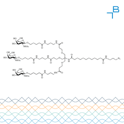 Tri-b-GalNAc-C12-amido-C3-azide structure, MW 1,709.97