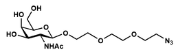 β-GalNAc-PEG3-Azide structure, MW 378.38