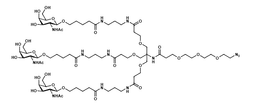Tris-β-GalNAc-PEG3-Azide structure, MW 1644.8