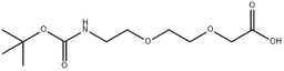 Boc-NH-PEG2-CH2COOH structure, CAS 108466-89-3, MW 263.29