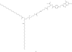 DSPE-PEG2000-Folate structure, CAS 1236288-25-7, MW Average MW not fixed by source