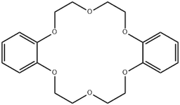 Dibenzo-18-crown-6 structure, CAS 14187-32-7, MW 360.4