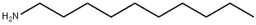1-Aminodecane structure, CAS 2016-57-1, MW 157.3