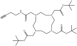 Butyne-DOTA-tris(t-butyl ester) structure, CAS 2125661-54-1, MW 623.82