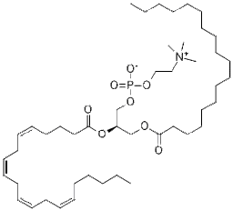 1-Octadecanoyl-2-arachidonoyl-sn-glycero-3-phosphocholine structure, CAS 35418-59-8, MW 810.13