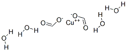 Copper(II) formate tetrahydrate structure, CAS 5893-61-8, MW 225.64